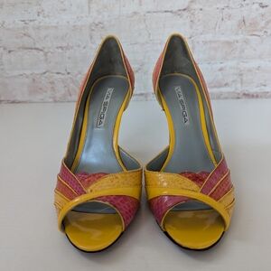Via Spiga Women's Yellow and Pink Heels